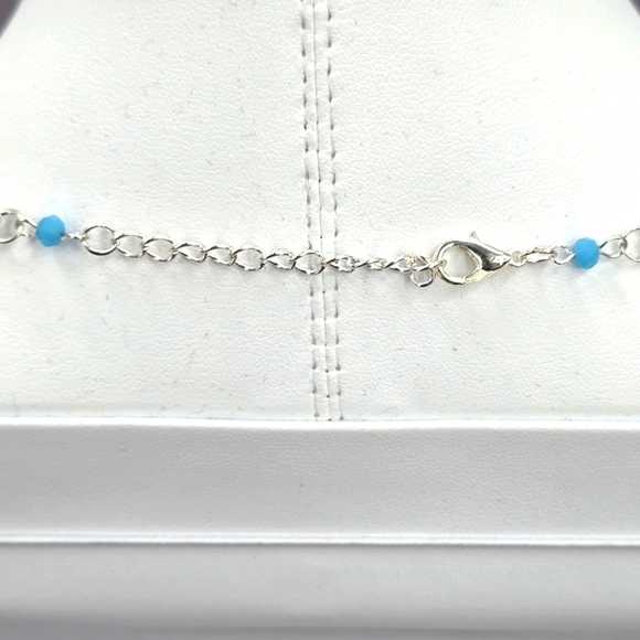 Circle Silver Triple Chain Link Dainty Fashion Jewelry Necklace JB2-44 - Picture 2 of 4